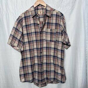 Red Head Brand Co Plaid Short Sleeve Button Down Casual Outdoor Cabin Shirt L